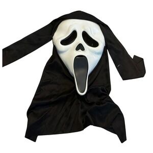 Scream Ghost Face Mask Fun World Horror Movie Halloween Costume Black White